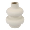 thumbnail image 1 of Unique Bargains Ceramic Modern Ripple Textured Decorative Vase White 4.7"L x 4.7"W x 6"H, 1 of 6