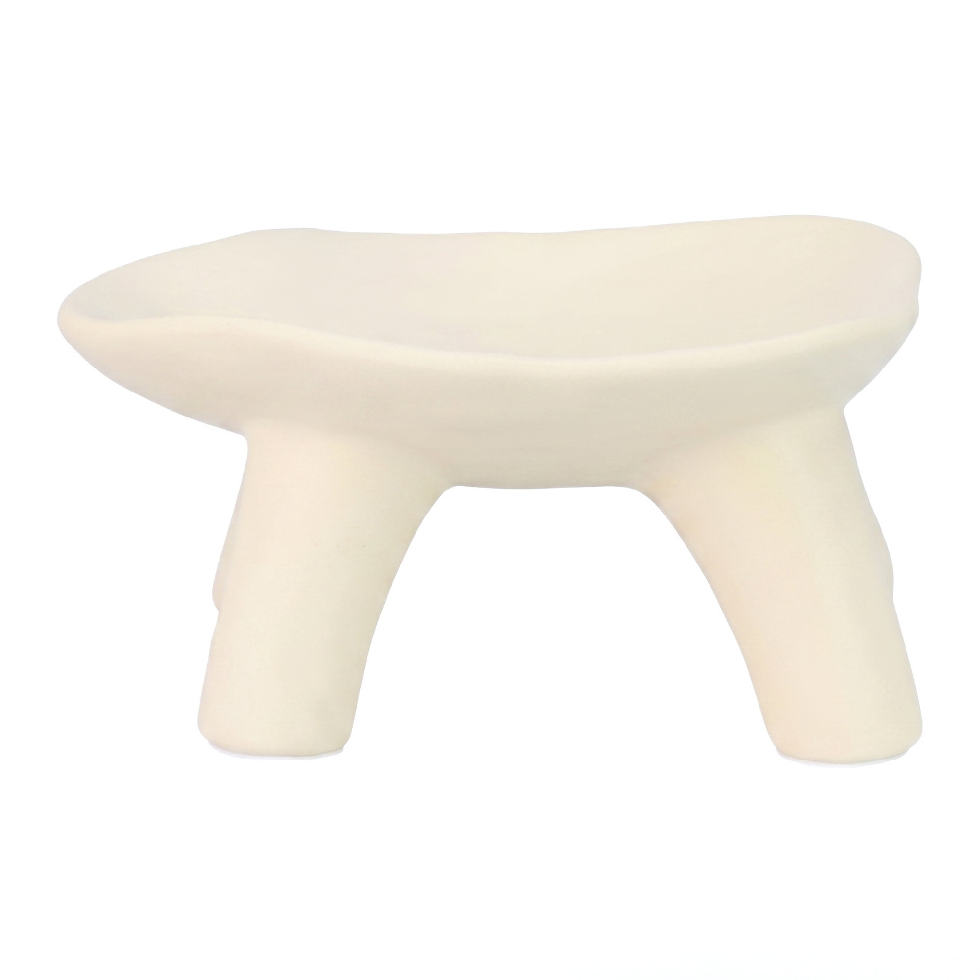 Unique Bargains Ceramic Pedestal Footed Jewelry Tray Bowl White 8.1*8.1*3.9inch