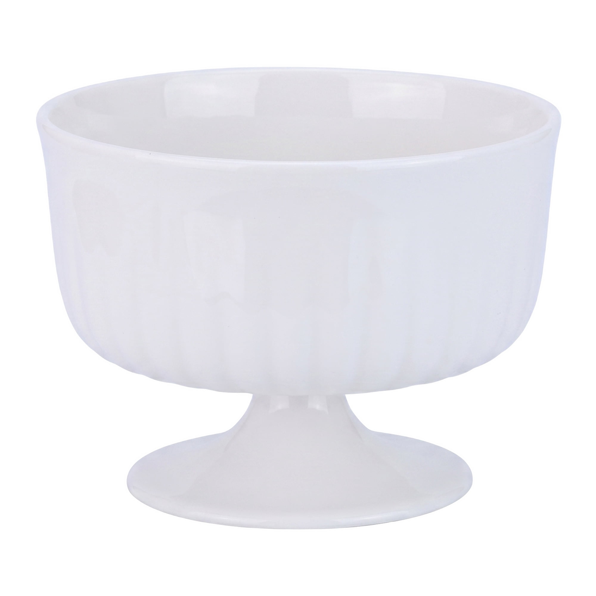 Unique Bargains Ceramic Pedestal Vintage Goblet Jewelry Dish White 4.3"L x 4.3"W x 3.8"H