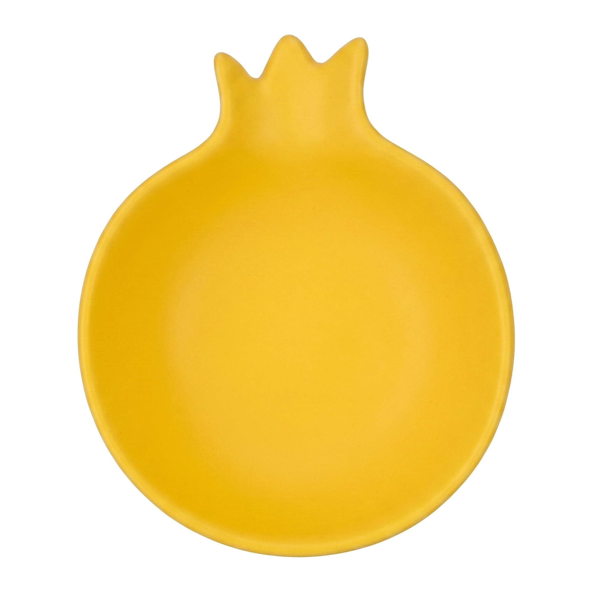 Unique Bargains Ceramic Pomegranate Bowl for Jewelry Yellow 4.4"L x 3.7"W x 1.2"H