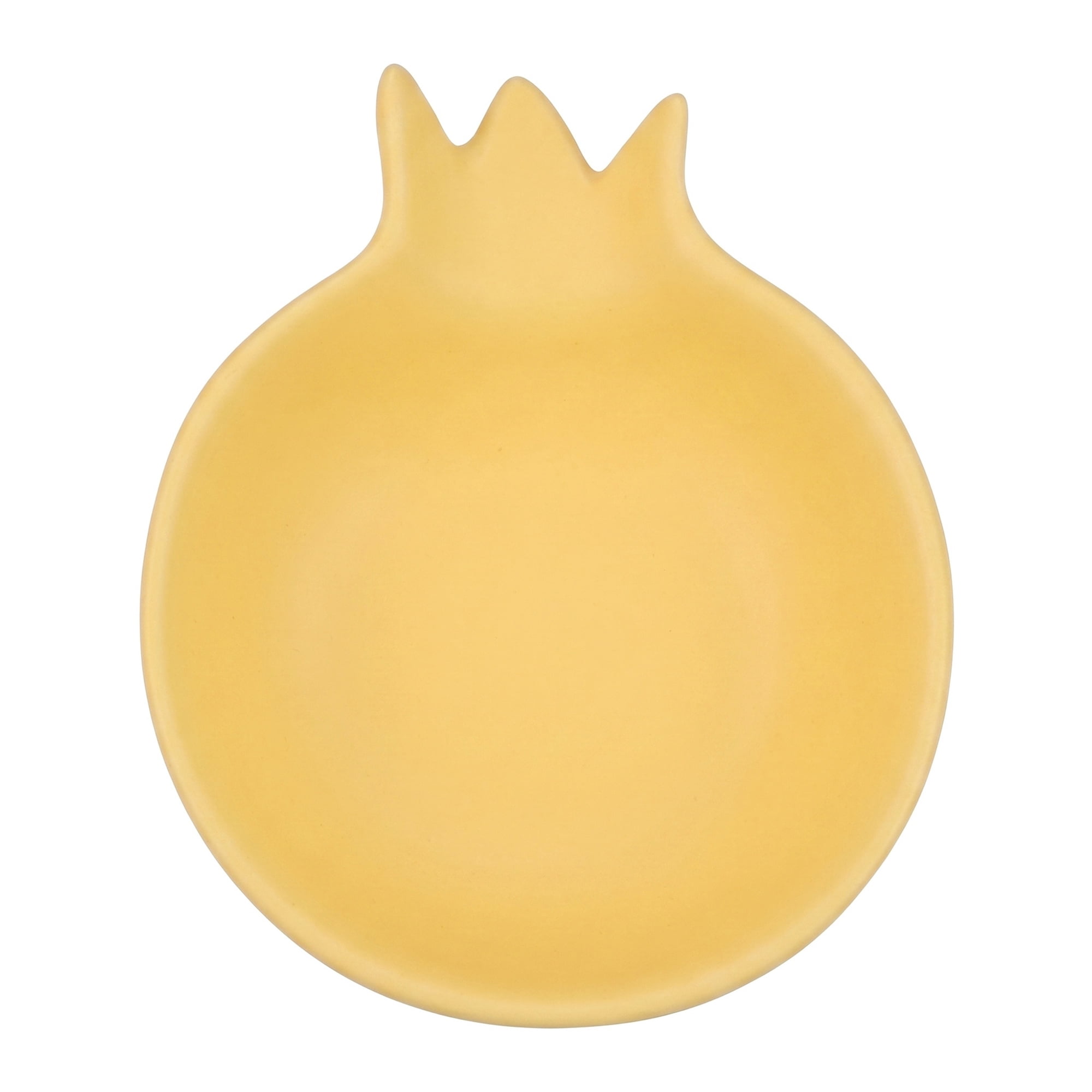 Unique Bargains Ceramic Pomegranate Bowl for Jewelry Yellow 5.7"L x 4.7"W x 1.4"H