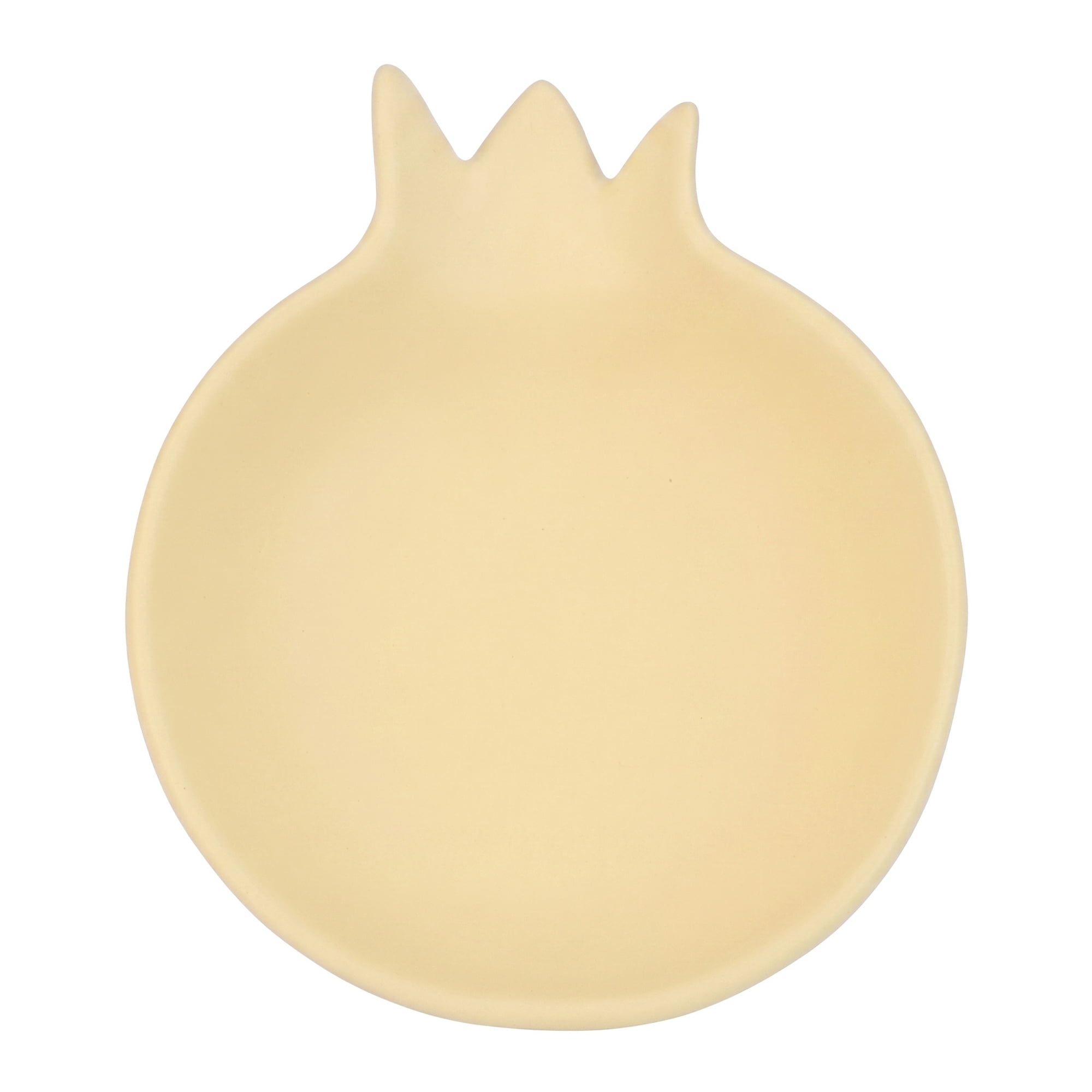 Unique Bargains Ceramic Pomegranate Bowl for Jewelry Yellow 7.1"L x 5.9"W x 1.6"H