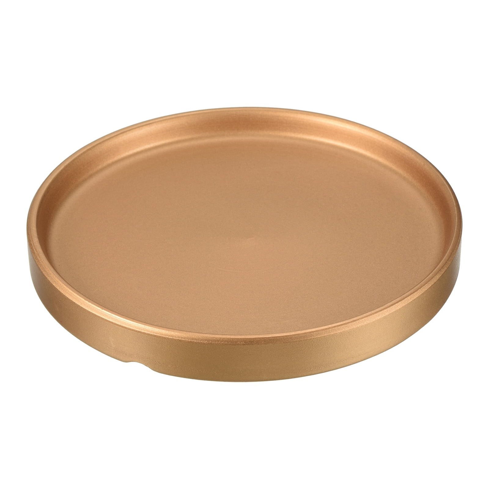 Unique Bargains Ceramic Round Planter Saucer Flower Drip Tray Coaster, Gold Gold 6"
