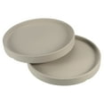 thumbnail image 1 of Unique Bargains Ceramic Round Planter Saucer Flower Drip Tray Coaster, 2 Pack Gray 6", 1 of 6