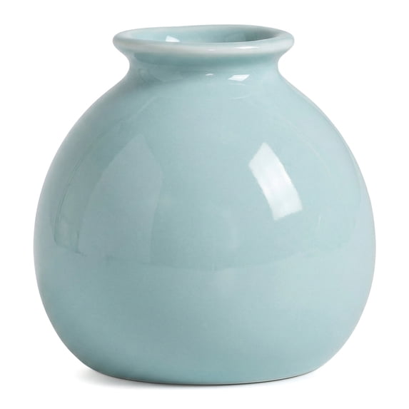 Unique Bargains Ceramic Square Bud Mini Cube Flower Vase Cyan 2.8"L x 2.8"W x 2.8"H