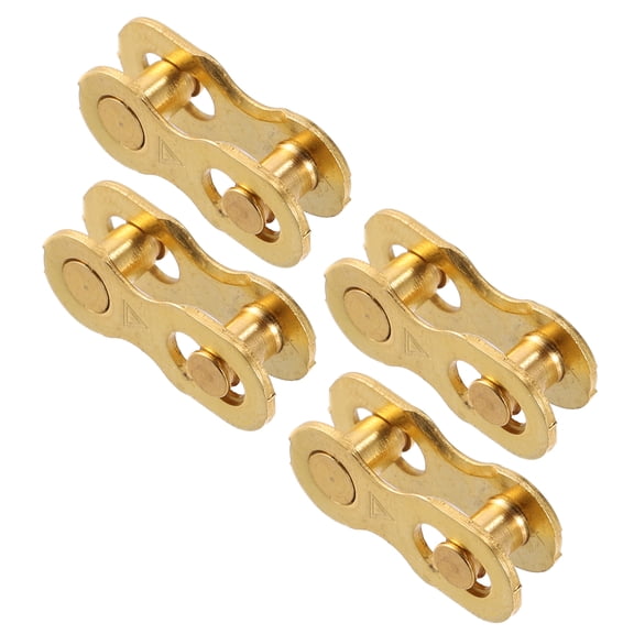 Unique Bargains Chain Master Link Connectors Bicycle Missing Link Gold 4pairs