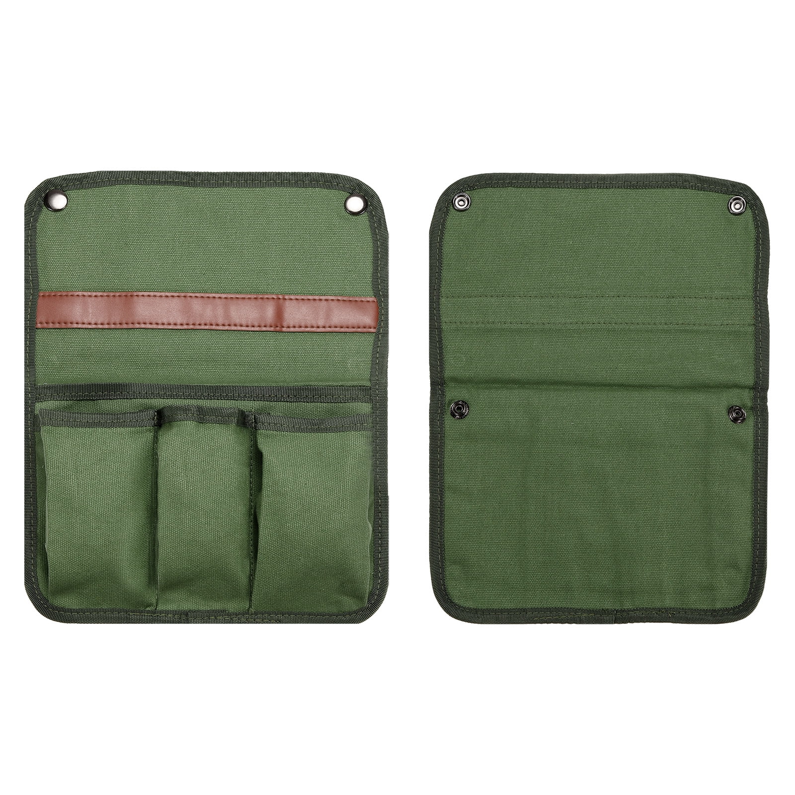 Unique Bargains Chair Armrest Organizer Outdoor Folding Chair Arm Rest Side Magazines Bag Green