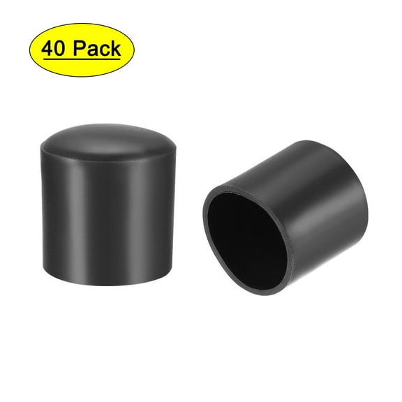 Unique Bargains Chair Leg Caps Rubber Floor Protector Furniture Feet Covers 0.51" Inner Dia 40Pcs
