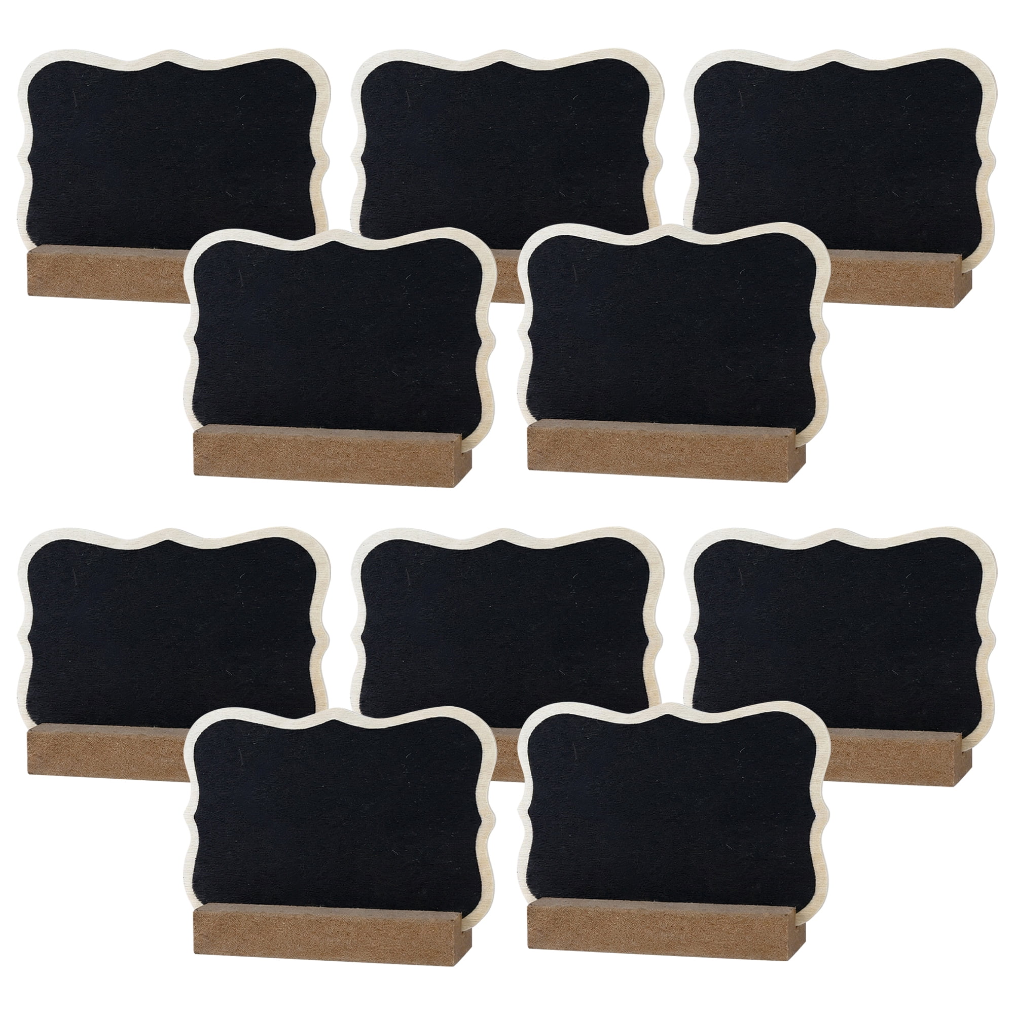 Unique Bargains 20Pcs Mini Chalkboard Signs with Support Base 10Pcs  Cloud Edge 3.3" x 1.0" x 2.4"
