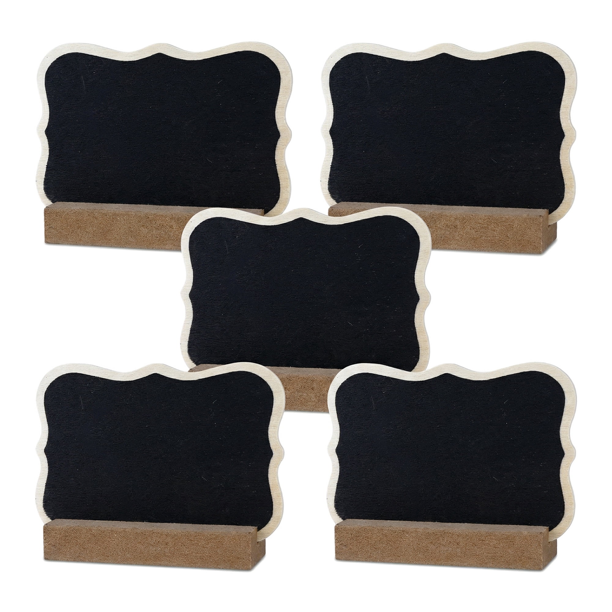 Unique Bargains 20Pcs Mini Chalkboard Signs with Support Base 5Pcs Cloud Edge 3.3" x 1.0" x 2.4"