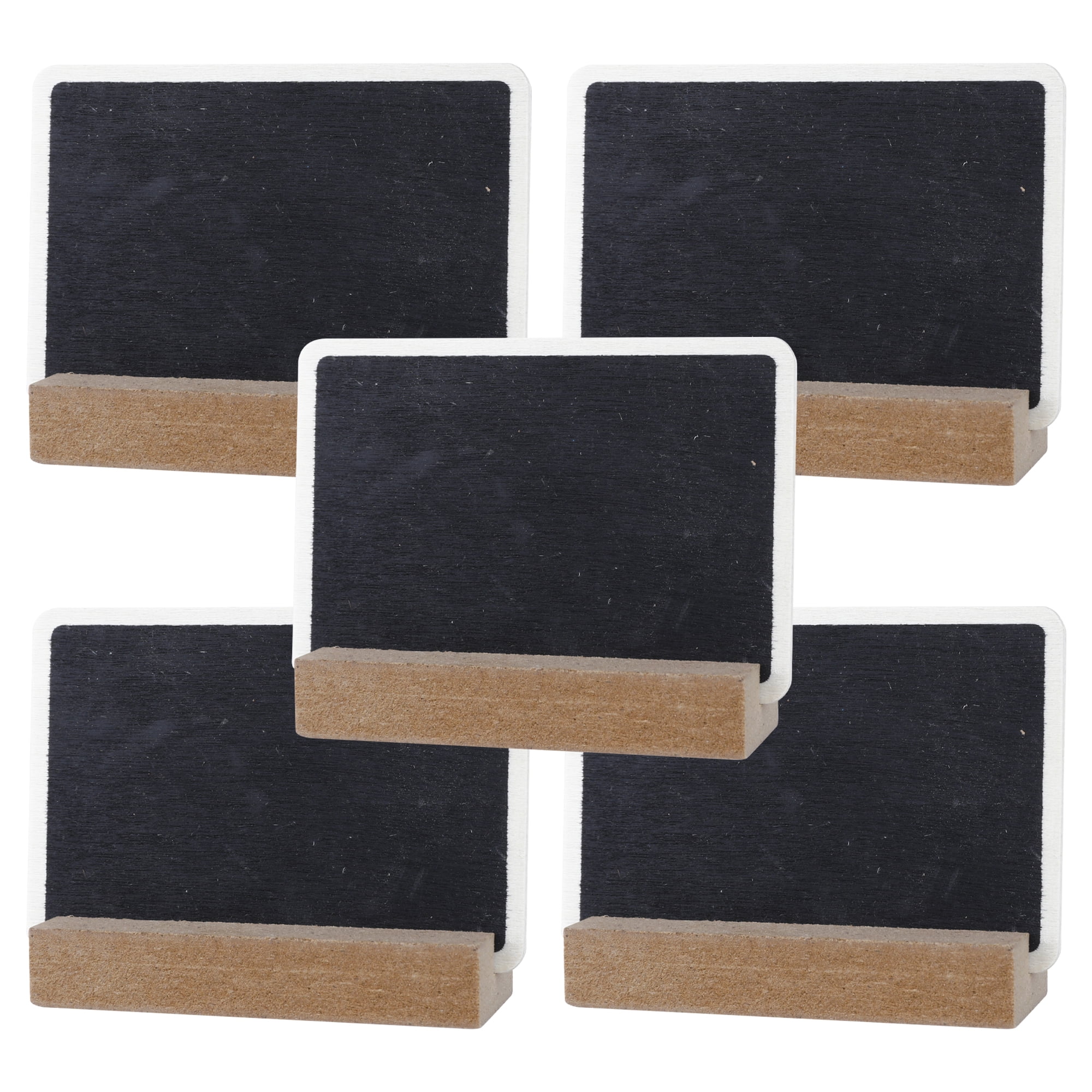 Unique Bargains 20Pcs Mini Chalkboard Signs with Support Base 5Pcs  Square 3.1" x 1.0" x 2.3"
