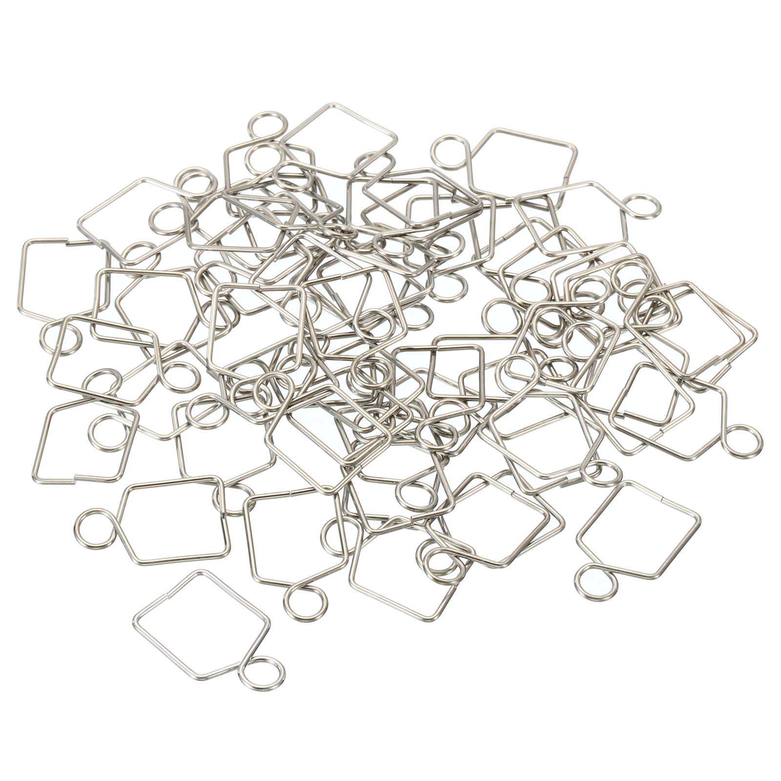 Unique Bargains Chandelier Connector Clips for DIY Fastening Crystal Ball Prism Parts Silver 9mmx12mm
