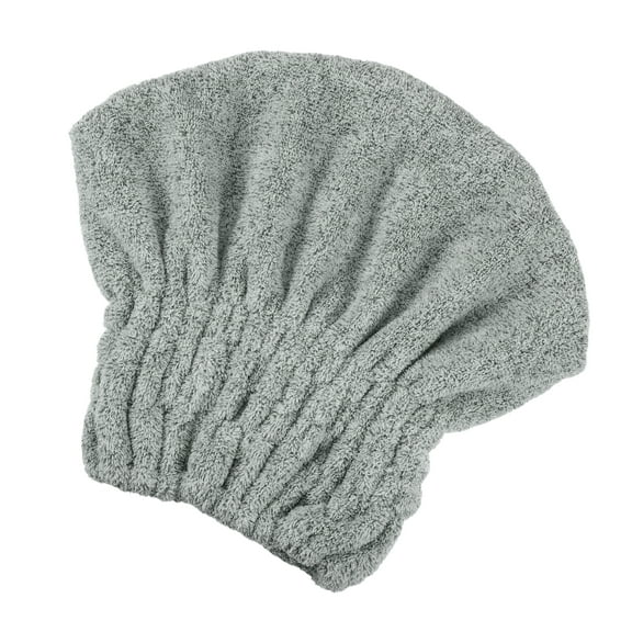 Unique Bargains Charcoal Fiber Hair Drying Towel Dry Cap Strong Absorbent for After Bath Drying Hair Gray