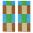 thumbnail image 1 of Unique Bargains Checkered Cotton Hand Towels for Bathroom, Kitchen Blue Green 2-Piece, 1 of 5