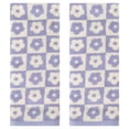 thumbnail image 1 of Unique Bargains Checkered Floral Hand Towels Soft Absorbent Bathroom Towel Purple 2-Piece, 1 of 5
