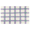 thumbnail image 1 of Unique Bargains Checkered Non Slip Bath Mats Fluffy Absorbent Rugs Purple Green 16" x 24", 1 of 6