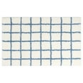 thumbnail image 1 of Unique Bargains Checkered Non Slip Bath Mats Soft Fluffy Absorbent Bathroom Rugs Blue 20" x 32", 1 of 6