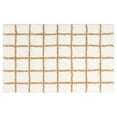 thumbnail image 1 of Unique Bargains Checkered Non Slip Bath Mats Soft Fluffy Absorbent Bathroom Rugs Brown 16" x 24", 1 of 6