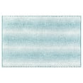 thumbnail image 1 of Unique Bargains Chenille Bathroom Rug Absorbent Non-Slip Striped Plush Shaggy Bath Rugs Lake Green 16" x 24", 1 of 6