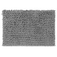 thumbnail image 1 of Unique Bargains Chenille Bathroom Rugs Non-Slip Bath Rugs Plain Washable Soft Shower Mat Gray 16" x 24", 1 of 6