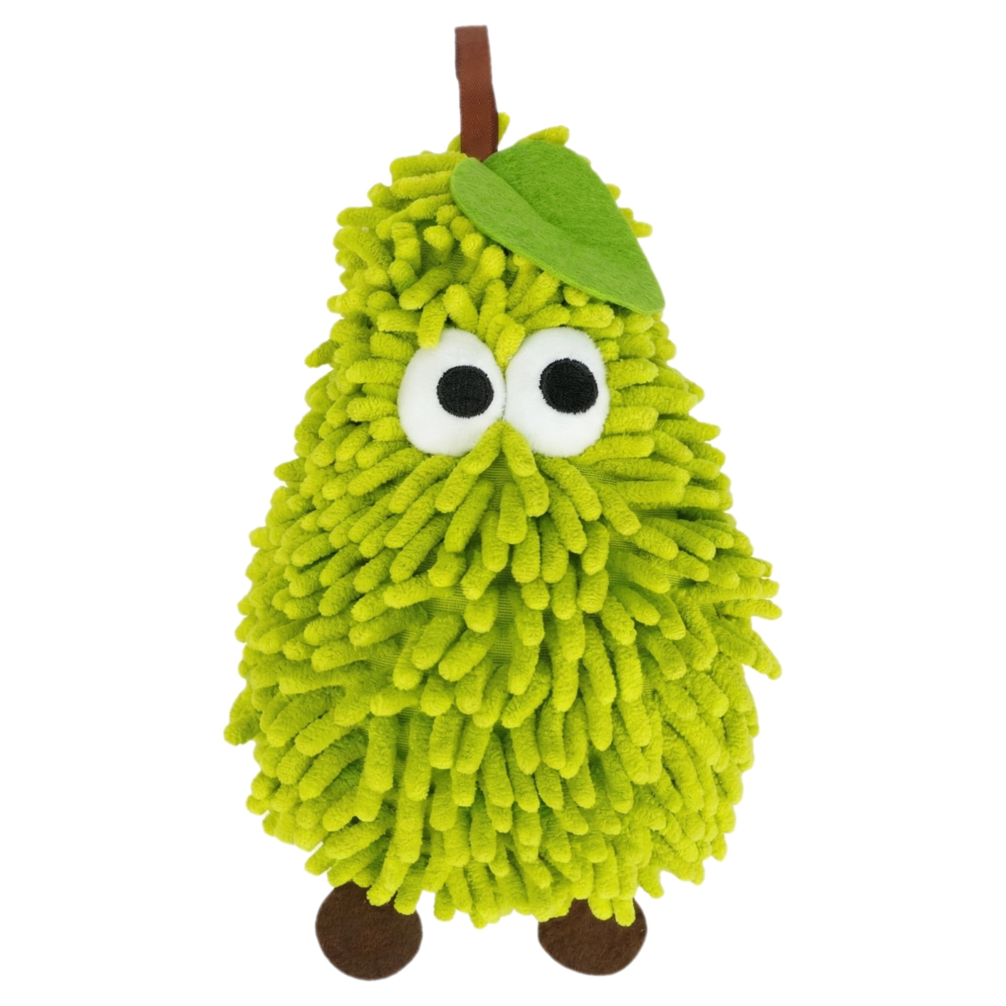 Unique Bargains Chenille Cute Fruit Shape Design Fluffy Soft Hand Towel Green 11" x 7"