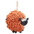 thumbnail image 1 of Unique Bargains Chenille Hand Towels Bathroom Towel with Hanging Loop Orange, 1 of 4