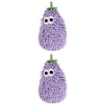 thumbnail image 1 of Unique Bargains Chenille Hanging Hand Towel with Cute Fruit Pattern Purple 11" x 7", 1 of 5