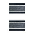 thumbnail image 1 of Unique Bargains Chenille Striped Bath Mats 2 Pcs Non-Slip Soft Plush Shaggy Bathroom Rugs  Blue 16" x 24"/20" x 32", 1 of 6