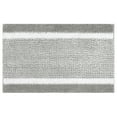 thumbnail image 1 of Unique Bargains Chenille Striped Bathroom Rug Mat Non-Slip Soft Plush Shaggy Bath Carpet Grey 20" x 32", 1 of 6