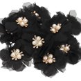 thumbnail image 1 of Unique Bargains Chiffon Flower Appliques for DIY Craft Clothing Wedding Black, 1 of 7
