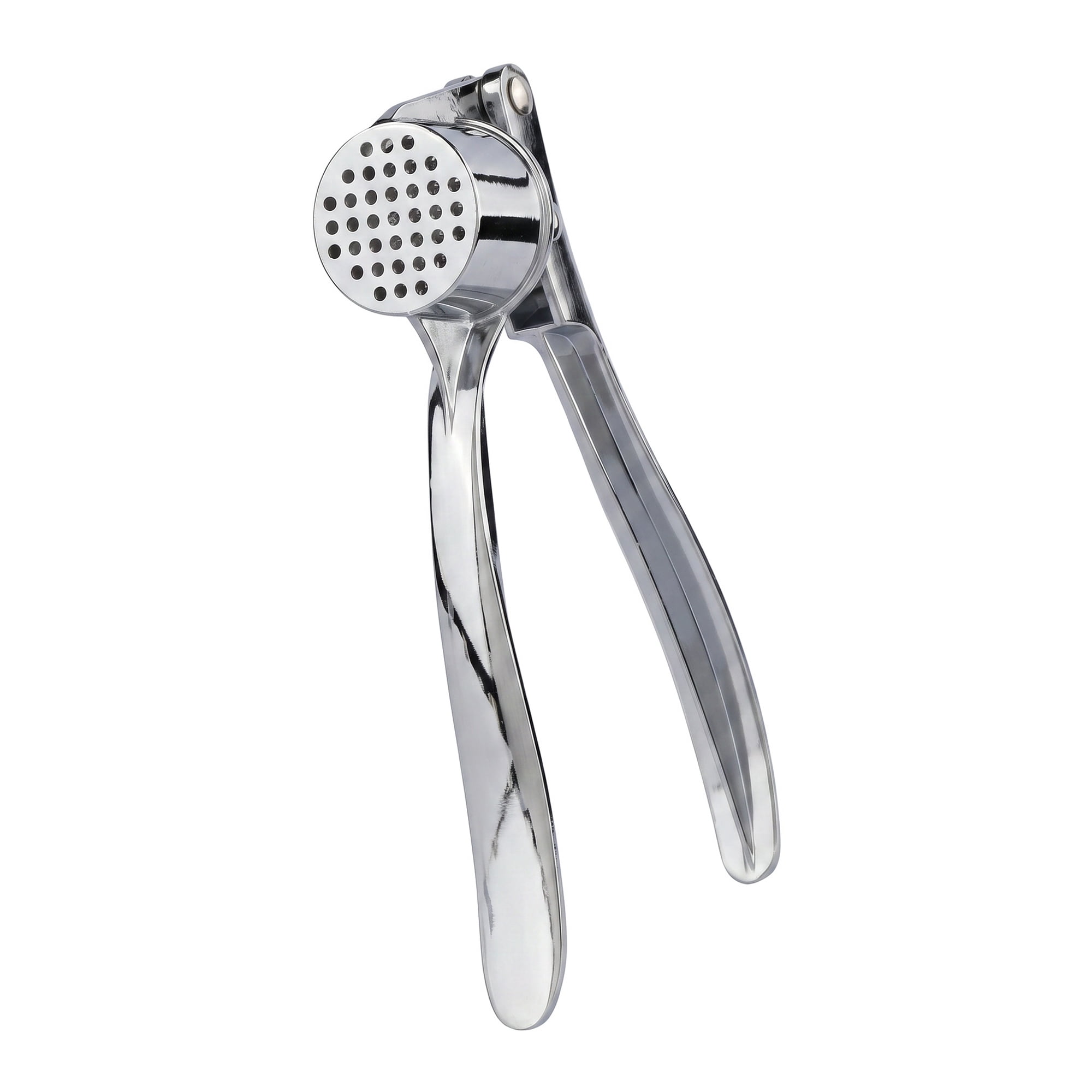 Unique Bargains Chopper Food Processor Ergonomic Long Handle Garlic Squeezer Silver-4