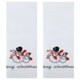 thumbnail image 1 of Unique Bargains Christmas Cotton Hand Towels Cute Bathroom Hand Towel Set White 2-Piece, 1 of 5