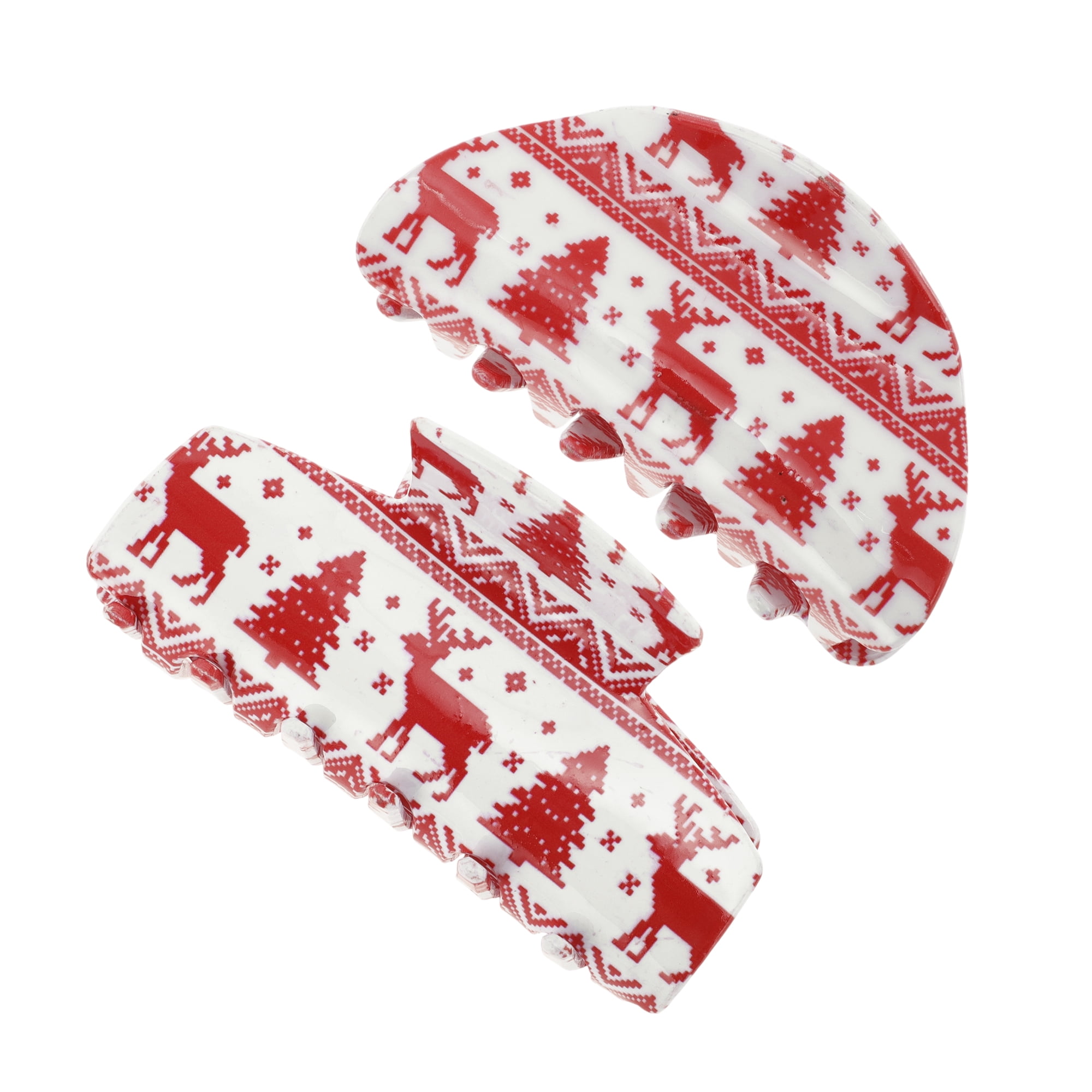 Unique Bargains Christmas Hair Clips 2 Pcs Elk Tree