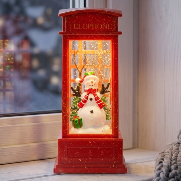 Unique Bargains Christmas Light Up Crystal Ball Mini LED Glitter Sphere Orb Red Style E