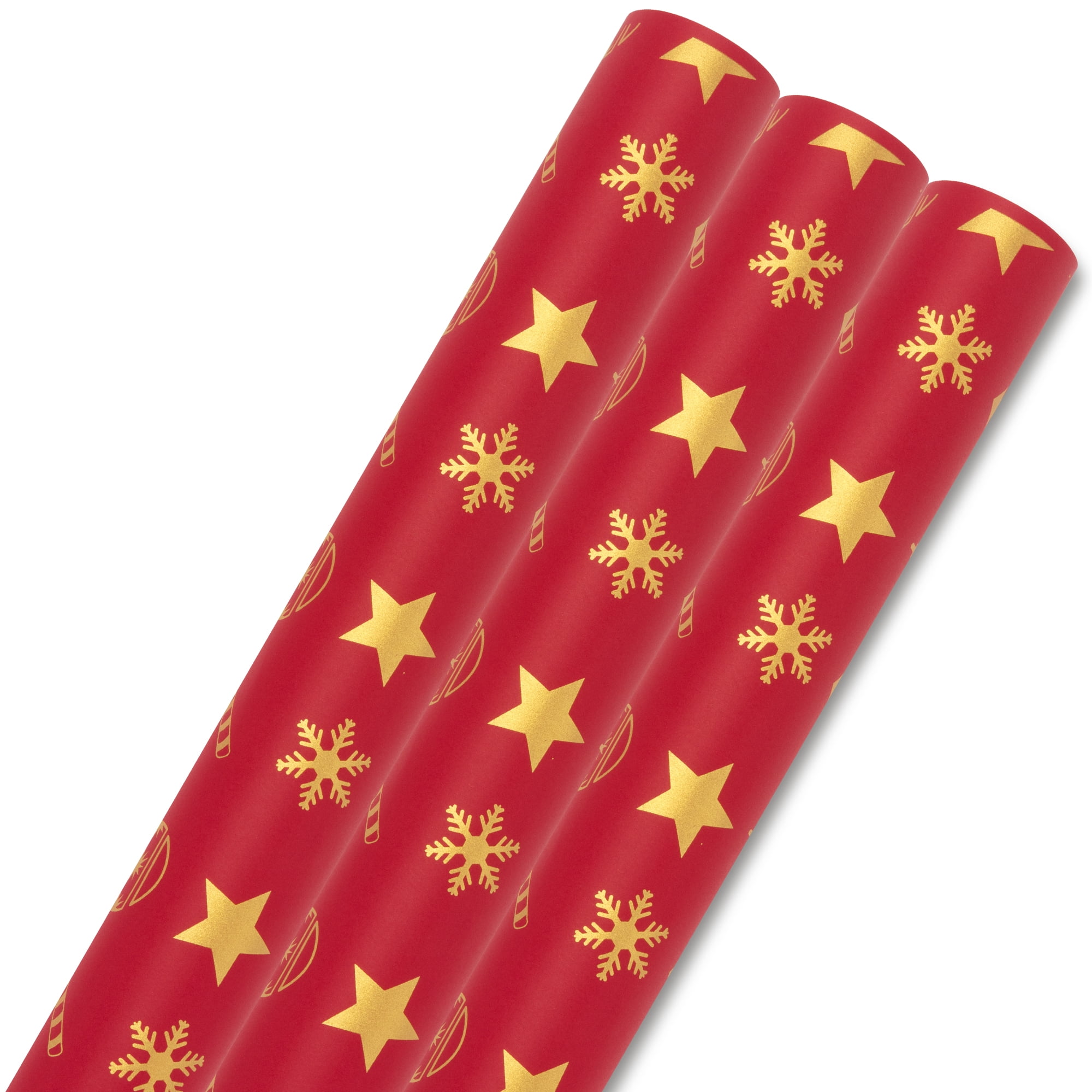 Unique Bargains Christmas Tree Gift Wrapping Paper for Gifting 3Pcs Red 39.4"x 27.6"