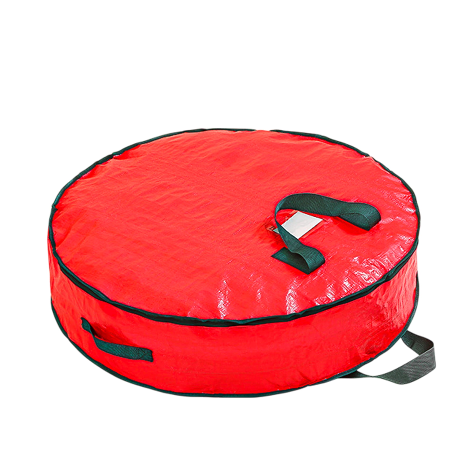 Unique Bargains Christmas Wreath Pattern Bag Storage Bag Storage Bins 1 Pc Red Large