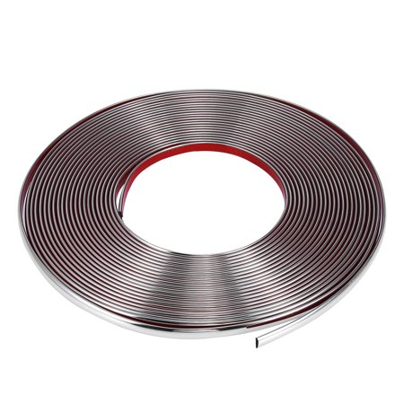 Unique Bargains Chrome Trim Strip for Car Body Door Side Roof Decorate 15m x 10mm