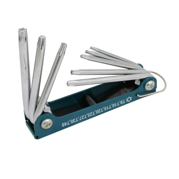 Unique Bargains Chrome Vanadium Collapsible Multi-Size Torx Bit Screwdriver Set Repair Tool
