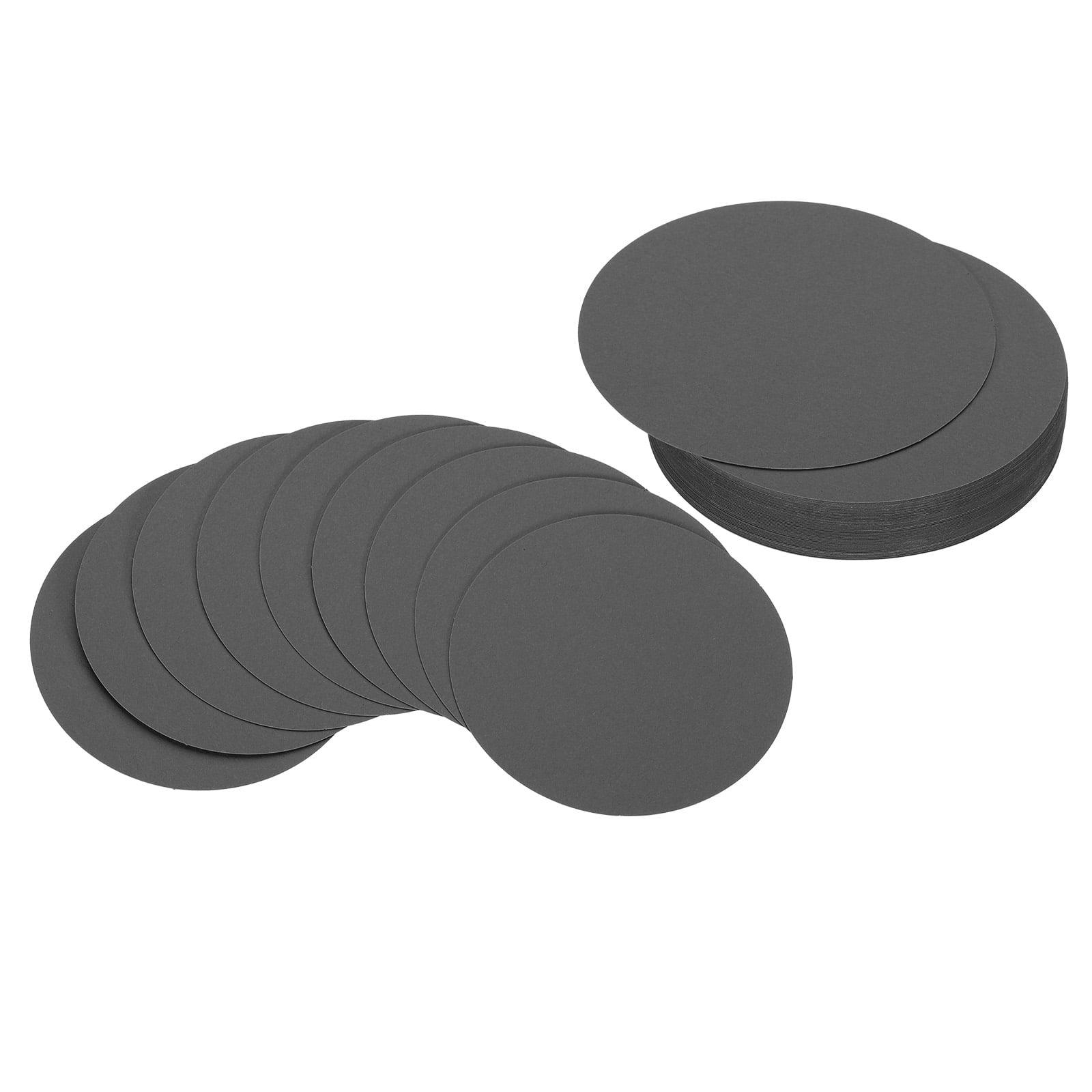 Unique Bargains Circle Card Stock Round Shape Cutouts for Craft Projects 3" Black