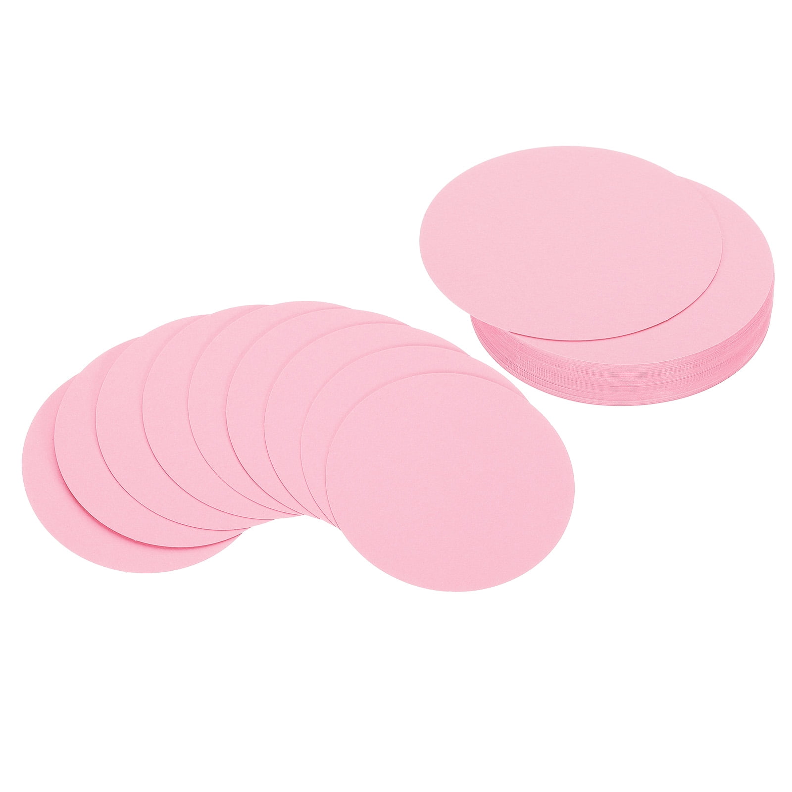 Unique Bargains Circle Card Stock Round Shape Cutouts for Craft Projects 3" Pink