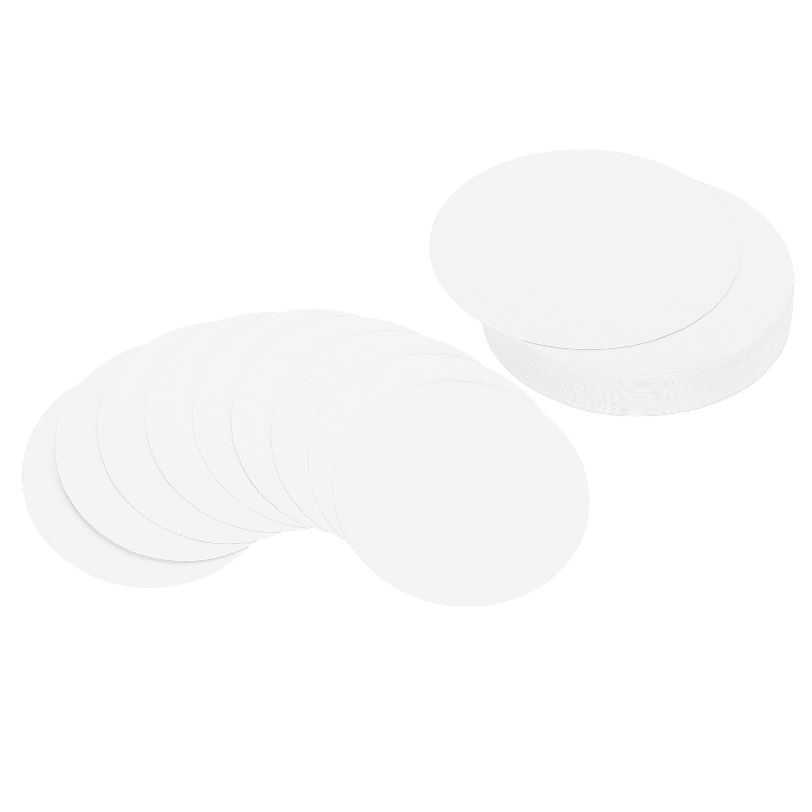 Unique Bargains Circle Card Stock Round Shape Cutouts for Craft Projects 4" White