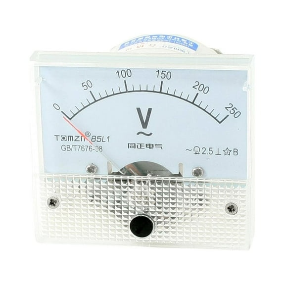 Unique Bargains Class 2.5 0-250V Screw Mounted Rectangle Voltage Test Meter Voltmeter