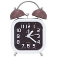 thumbnail image 1 of Unique Bargains Classic Alarm Clock with Nightlight Brown 3.5"L x 2.2"W x 5.5"H, 1 of 6