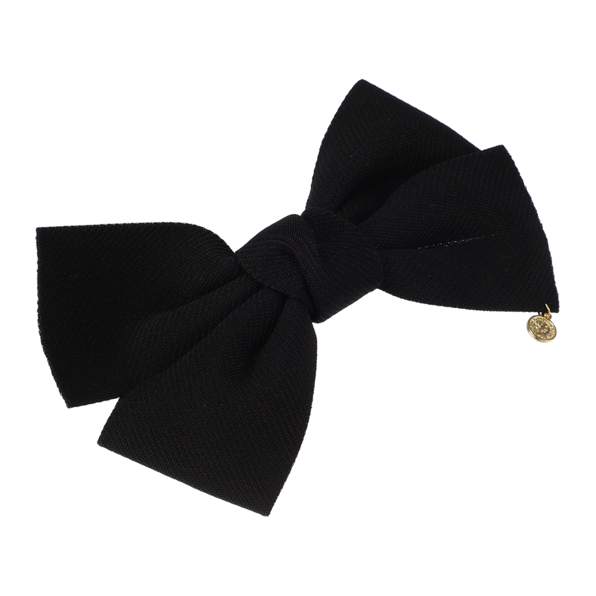 Unique Bargains Classic Bow Hair Clips Hairdo Clip Black