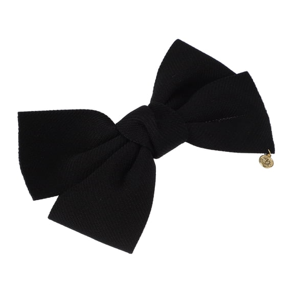 Unique Bargains Classic Bow Hair Clips Hairdo Clip Black