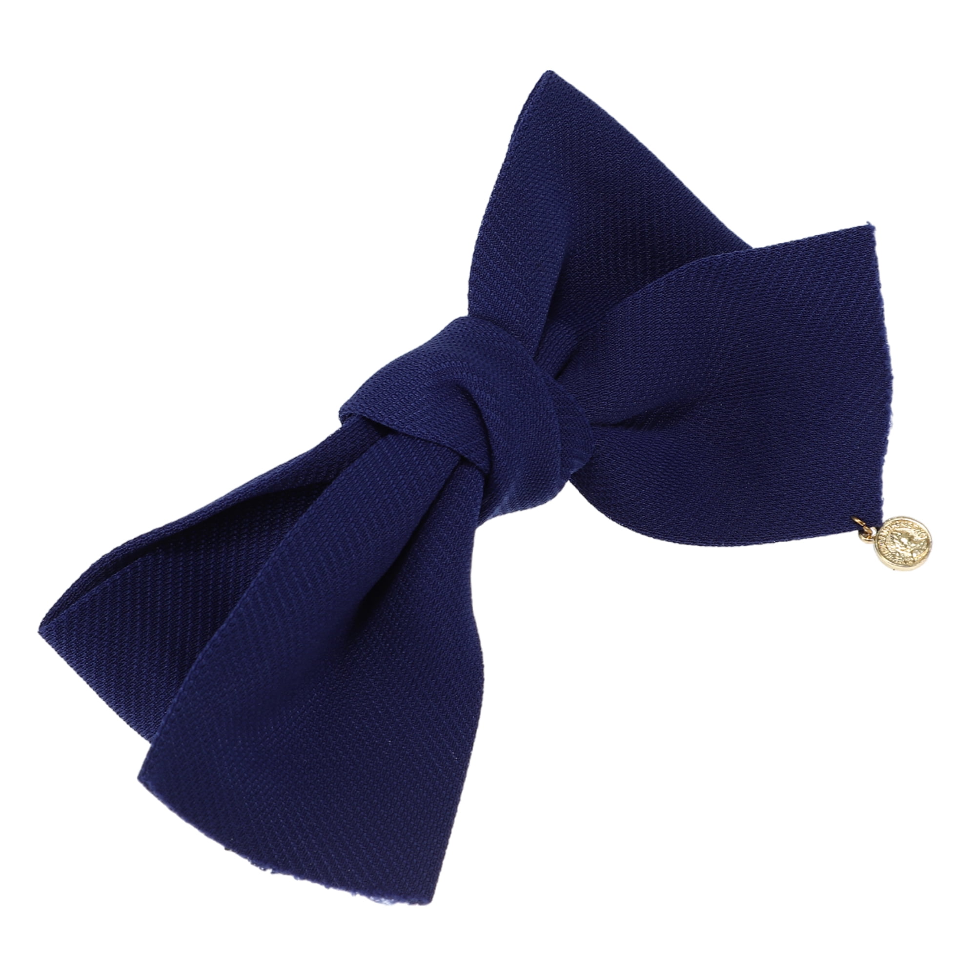Unique Bargains Classic Bow Hair Clips Hairdo Clip Blue