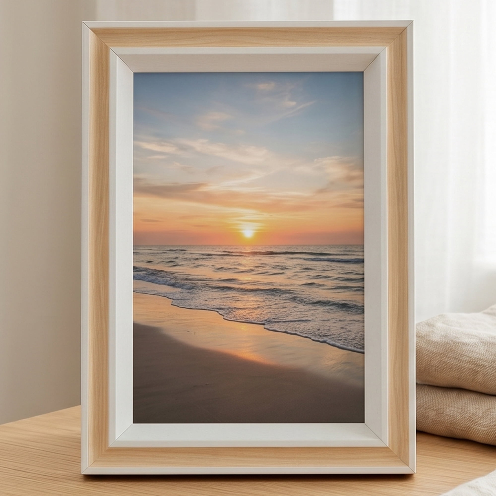 Unique Bargains Classic MDF Wood Picture Frame for Wall Mounting Wood 4" x 6"