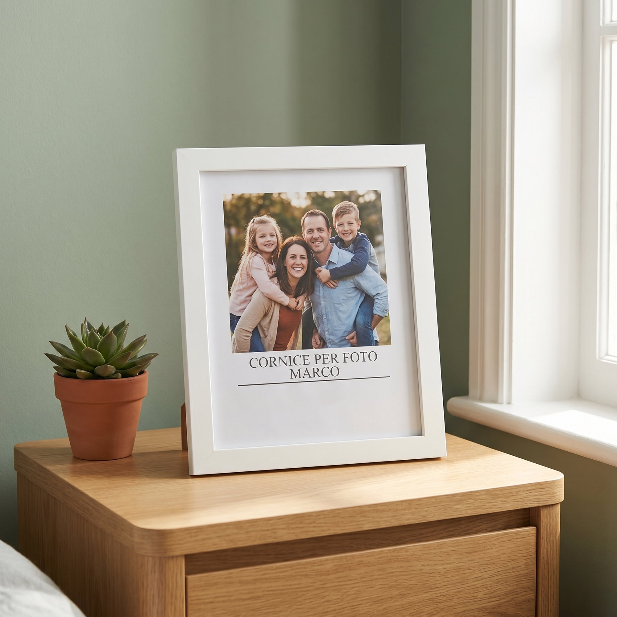 Unique Bargains Classic Wood Wall Mounting Picture Frame White 5" x 7"