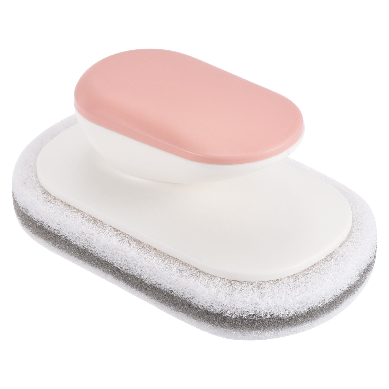 Unique Bargains Cleaning Brush Kitchen Scrub Bathtub Sponge Washing Tools Pink