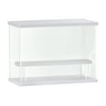 thumbnail image 1 of Uxcell Clear Acrylic Display Case with LED Light 1 Tier Dustproof Box for Collectibles White 12.6x4.92x8.86", 1 of 7